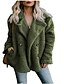 billige Blazere-kvinders afslappede jakke vinter varme toppe parka outwear damer frakke overfrakke yderfrakke khaki