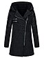 cheap Jackets-Women&#039;s Coat Splicing Zipper Basic Fall Down &amp; Parkas Regular Daily Long Sleeve PU Leather Coat Tops Navy / Winter / Spring