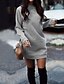 cheap Casual Dresses-Women&#039;s Shift Dress Short Mini Dress Army Green Light gray Black Red Long Sleeve Solid Color Fall Spring Casual Loose 2021 S M L XL
