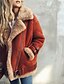 economico Giacche da Donna-Per donna Giubbino Tinta unita Autunno inverno Lungo Cappotto Sport Manica lunga Giacca Grigio / Largo