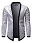 economico Best Sellers-giacca da uomo con paillettes all over manica lunga varsity bling bling bomber metallizzato stile discoteca cardigan (viola l)