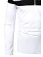 abordables Polos-Homme Polo Chemise de tennis Autres imprimés Bloc de Couleur Manches Longues Quotidien Hauts Chic de Rue Blanche