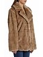 cheap Coats &amp; Trench Coats-women&#039;s faux fur mid length coat with notch collars, natural, medium