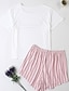preiswerte Best Selling Plus Size-Damen Heim Polyester Loungewear Grafik XL Weiß / Buchstabe