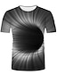 billige Tank Tops-Herre Unisex Skjorte T-shirt T-Shirts Grafisk 3D Print Rund hals Sort / Hvid Gul Blå Grøn 3D-udskrivning Plusstørrelser Afslappet Daglig Kortærmet 3D-udskrivning Trykt mønster Tøj Mode Sej Basale