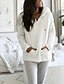 cheap Coats &amp; Trench Coats-Women&#039;s Solid Color Pullover Hoodie Sweatshirt Teddy Coat Daily Fuzzy Hoodies Sweatshirts  White