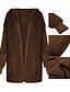 cheap Coats &amp; Trench Coats-Women&#039;s Solid Colored Basic Fall &amp; Winter Coat Long Daily Long Sleeve Polyster Coat Tops Black