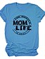preiswerte T-shirts-Mutter Leben T-Shirts Frauen Mutter Leben ist Halskrause Kurzarm T-Shirts Hemd lässig Mama Hemden Tops (m, grün)