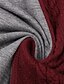 abordables Vestidos casuales-Mujer Vestido de Suéter Vestido hasta la Rodilla Rojo Manga Larga Bloques Botón Otoño Primavera Escote Redondo caliente Casual vestidos de vacaciones Corte Ancho 2021 M L XL XXL 3XL / Algodón