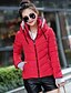 billige Overtøj i plusstørrelse til damer-kvinders vinterjakke parkaer tyk plusstøj overtøj solid hættejakker korte slanke bomulds polstrede basistoppe, medium, rød