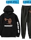preiswerte Hoodies-Unisex Youngboy brach nie wieder Hoodie und Jogginghose Hip Hop Kleidung zweiteilige Anzüge (weiß, x-klein)