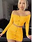 cheap Jumpsuits &amp; Rompers-Women&#039;s Basic Solid Color Two Piece Set T shirt Skirt Tops