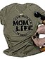 economico T-shirts-mom life magliette donna mom life is ruff maglietta manica corta maglietta casual mama camicie top (m, verde)