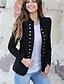 cheap Blazers-Women&#039;s Coat Solid Color Others Formal Coat Fall Spring Daily Regular Jacket Wine Red / Cotton