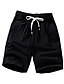 cheap Pants-Men&#039;s Shorts Linen Shorts Summer Shorts Beach Shorts Pocket Drawstring Elastic Waist Solid Color Short Linen / Cotton Blend Casual / Sporty pea green Black