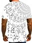 abordables Tank Tops-T-shirt Chemise Homme Graphique 3D 3D effet Normal Col Rond Manches Courtes Imprimer Standard du quotidien Sortie Vêtement de rue Polyester