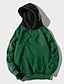 billige Hoodies-Herre Pullover-hættetrøje Helfarve Grafisk Hætte Daglig Frontlomme Basale Sej Afslappet Tøj Hættetrøjer Sweatshirts Løstsiddende Langærmet Grøn Blå
