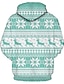 cheap Christmas Hoodies-Men&#039;s Pullover Hoodie Sweatshirt Striped Graphic 3D Christmas Daily 3D Print Christmas Hoodies Sweatshirts  Light Green