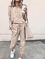 cheap Jumpsuits &amp; Rompers-Women&#039;s Basic Tie Dye Two Piece Set Hoodie Tracksuit Pant Loungewear Jogger Pants Drawstring Patchwork Tops