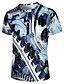 cheap Men&#039;s Tees &amp; Tank Tops-Men&#039;s Daily 3D Print Tee T shirt Shirt Plus Size Graphic 3D Machine Short Sleeve Print Tops Personalized Chic &amp; Modern Exaggerated Round Neck Blue