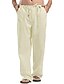 abordables Pants-pantalon de plage décontracté pour homme pantalon d&#039;été en lin beige m