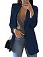 abordables Blazers Femme-Manteau à col rabattu à manches longues pour femmes de couleur unie pour dames costume d&#039;affaires cardigan veste costume blazer tops