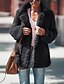 cheap Coats &amp; Trench Coats-Women&#039;s Teddy Coat Sherpa jacket Fleece Jacket Classic Casual Casual Daily Wear Coat Regular Polyester Apricot Green Black Fall Winter Shirt Collar Loose S M L XL XXL / Solid Color