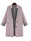 cheap Plus Size Outerwear-Women&#039;s Coat Solid Colored Patchwork Fall &amp; Winter Long Coat Daily Long Sleeve Jacket Blushing Pink / Loose
