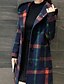 economico Cappotti e trench da donna-Per donna Monocolore Autunno inverno Essenziale Lungo Cappotto Quotidiano Cotone Manica lunga Cappotto Top