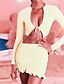 cheap Jumpsuits &amp; Rompers-Women&#039;s Basic Solid Color Two Piece Set T shirt Skirt Drawstring Patchwork Bow Tops