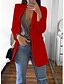 abordables Blazers Femme-Manteau à col rabattu à manches longues pour femmes de couleur unie pour dames costume d&#039;affaires cardigan veste costume blazer tops