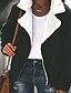preiswerte Damen Daunenjacken &amp; Parkas-Womens Faux Wildleder warme Jacke Reißverschluss vorne Mantel Outwear mit Taschen Jacke beige