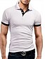 cheap Polos-Men&#039;s Golf Shirt Tennis Shirt Solid Color Short Sleeve Street Tops Lightweight Fashion Casual / Daily Comfortable Wine Red Black with blue Black with red