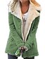 cheap Down&amp; Parkas-Women&#039;s Parka Causal Fall Winter Regular Coat V Neck Regular Fit Work Elegant &amp; Luxurious Jacket Long Sleeve Solid Colored Fur Trim Blue Blushing Pink / Cotton / Holiday / Lined / Cotton