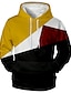 cheap Hoodies-Men&#039;s Hoodie Pullover Hoodie Sweatshirt Yellow Hooded Graphic 3D Daily 3D Print 3D Print Clothing Apparel Hoodies Sweatshirts  Long Sleeve