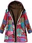 cheap Furs &amp; Leathers-Women&#039;s Coat Casual / Daily Fall Winter Regular Coat Regular Fit Casual Jacket Pattern Others Blue Orange / Cotton