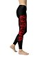 economico Graphic Chic-Per donna Per sport Comfort Sport Palestra Yoga Ghette Pantaloni Fiore decorativo Alla caviglia Con stampe Nero