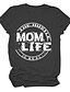 economico T-shirts-mom life magliette donna mom life is ruff maglietta manica corta maglietta casual mama camicie top (m, verde)