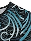 preiswerte Maxi-Kleider-Damen Etuikleid Maxikleid Blau Langarm Punkt Geometrisch Mehrlagig Druck Herbst Frühling Rundhalsausschnitt heiß Vintage Urlaubskleider Aufflackern-Hülsen- Lose 2021 M L XL XXL 3XL