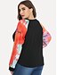 preiswerte Tops in Übergröße-Damen Übergrössen Bluse Hemd Batik Langarm Rundhalsausschnitt Grundlegend Oberteile Purpur