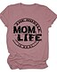 baratos T-shirts-mamãe vida camisetas mulheres mamãe vida é ruff manga curta camisetas camisa casual mama camisetas tops (m, verde)