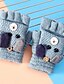 cheap Kids&#039; Scarves-2pcs Kids Unisex Active Cartoon Knitted Wool Blends / Knitwear Gloves Blushing Pink / Dusty Rose / Light gray One-Size