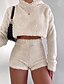cheap Jumpsuits &amp; Rompers-Women&#039;s Plain Two Piece Set Crop Tracksuit Loungewear Shorts Biker Shorts Tops