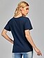 abordables T-shirts-Mujer Camiseta Un Color Escote Redondo Básico Tops 100% Algodón Blanco Negro Morado