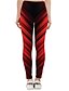cheap Bottoms-Women&#039;s Sporty Yoga Quick Dry Outdoor Sports Daily Leggings Pants Striped Ankle-Length Red