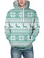 cheap Christmas Hoodies-Men&#039;s Pullover Hoodie Sweatshirt Striped Graphic 3D Christmas Daily 3D Print Christmas Hoodies Sweatshirts  Light Green