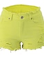 cheap Shorts-Fashion Hot Pants Pants Denim Light Blue Pink White Black Yellow S M L XL XXL