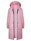 cheap Coats &amp; Trench Coats-women warm zipper open hoodies sweatshirt long coat jacket tops outwear pink