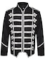 economico Best Sellers-giacca gotica da parata militare steampunk da uomo - nera&amp;amp; argento (xxx-grande)
