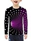 cheap Boys&#039; Tees &amp; Blouses-Boys 3D Optical Illusion T shirt Long Sleeve 3D Print Summer Active Basic Polyester Kids 3-12 Years Outdoor Daily